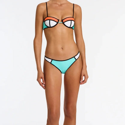 Color-block bikini set